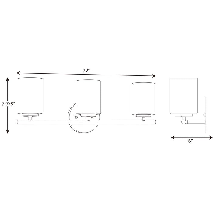 Progress Lighting Replay Collection Three-Light Bath And Vanity (P2159-20)