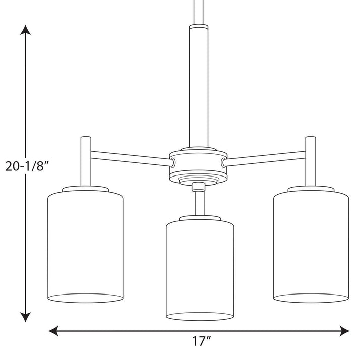 Progress Lighting Replay Collection Three-Light chandelier (P4318-09)