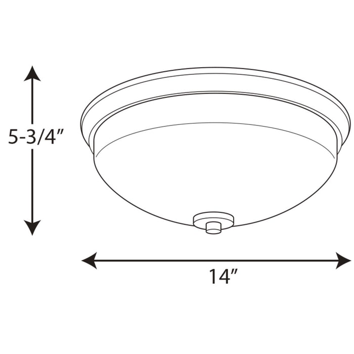 Progress Lighting Replay Collection Two-Light 14 Inch Flush Mount (P3423-104)