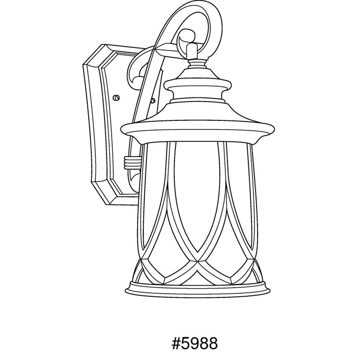 Progress Lighting Resort Collection One-Light Medium Wall Lantern (P5988-122)