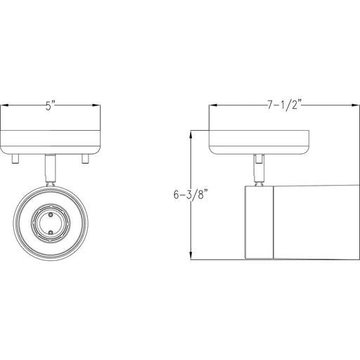 Progress Lighting Ridgecrest Collection Black One-Head Multi-Directional Track (P900011-031)