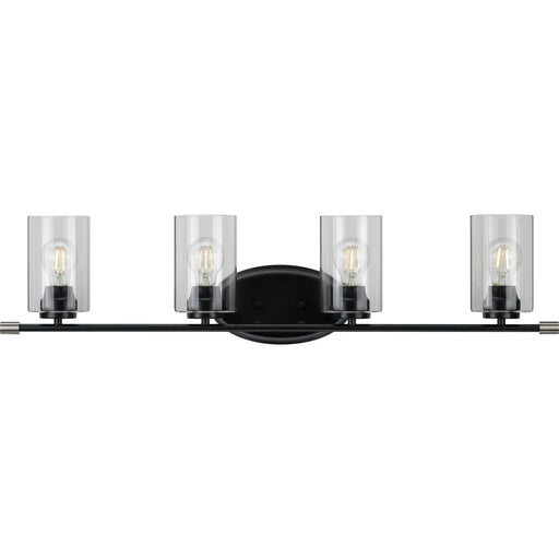 Progress Lighting Riley Collection Black Four-Light Bath (P300279-031)