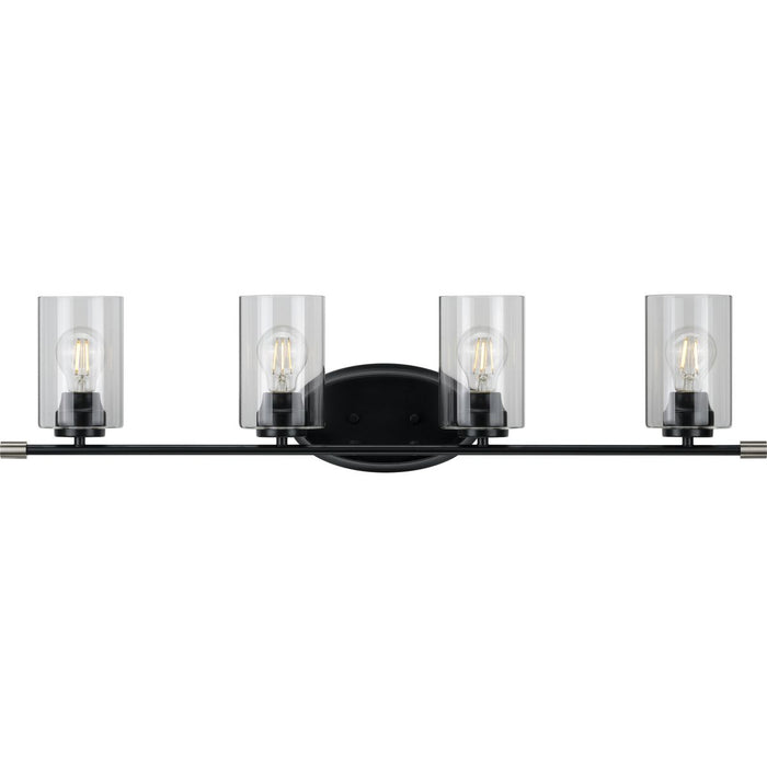 Progress Lighting Riley Collection Black Four-Light Bath (P300279-031)