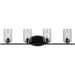Progress Lighting Riley Collection Black Four-Light Bath (P300279-031)