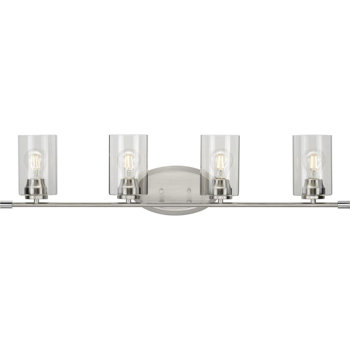Progress Lighting Riley Collection Brushed Nickel Four-Light Bath (P300279-009)