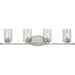 Progress Lighting Riley Collection Brushed Nickel Four-Light Bath (P300279-009)