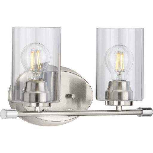 Progress Lighting Riley Collection Brushed Nickel Two-Light Bath (P300277-009)