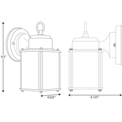 Progress Lighting Roman Coach Collection Black One-Light Small Wall Lantern (P5986-31MD)