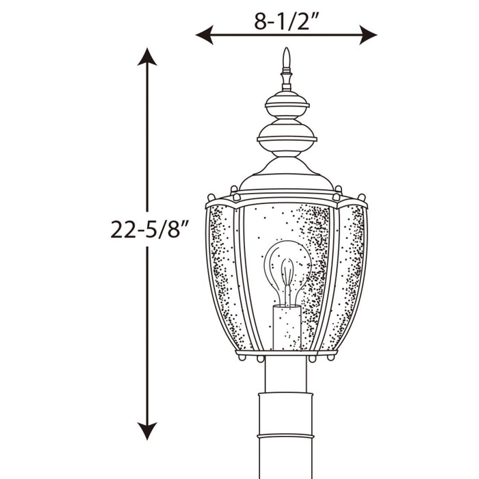 Progress Lighting Roman Coach Collection One-Light Post Lantern (P6417-20)