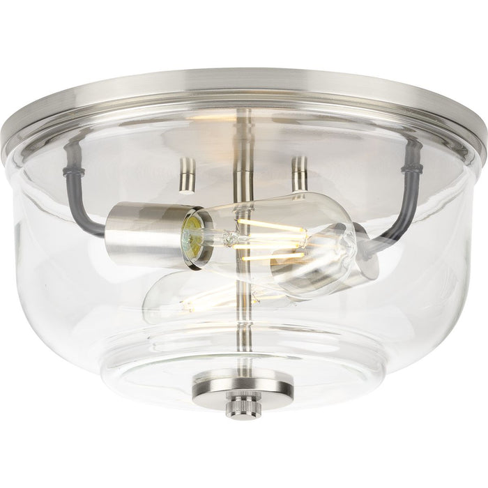 Progress Lighting Rushton Collection 2 Light 60W Medium Base Flush Mount Close To Ceiling Fixture (P350205-009)