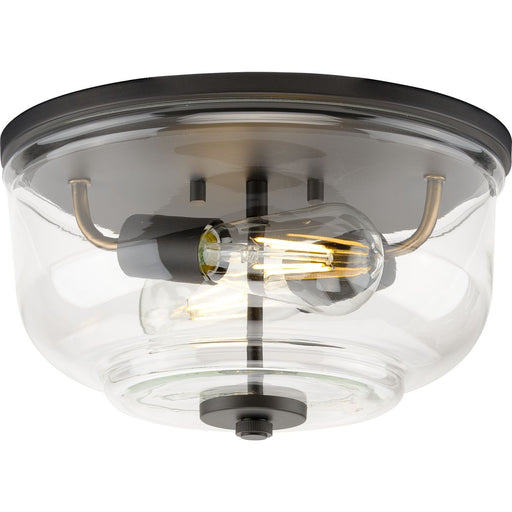 Progress Lighting Rushton Collection 2 Light 60W Medium Base Flush Mount Close To Ceiling Fixture (P350205-143)