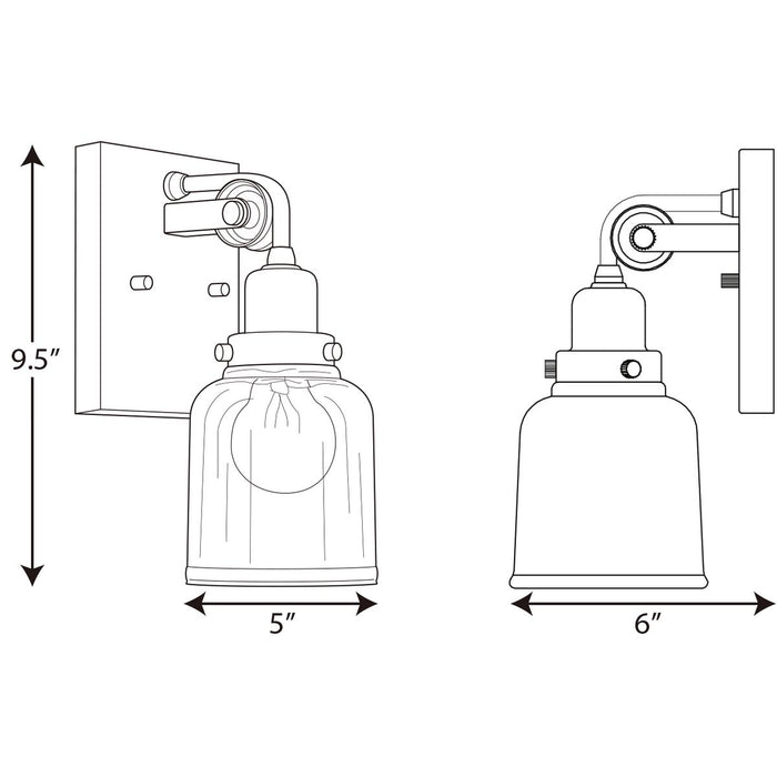 Progress Lighting Rushton Collection One-Light Bath And Vanity (P300226-143)