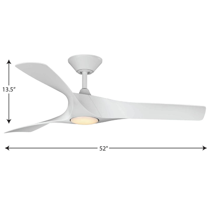 Progress Lighting Ryne Collection 52 Inch 3 Blade Ceiling Fan (P250060-028-30)