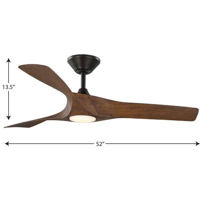 Progress Lighting Ryne Collection 52 Inch 3 Blade Ceiling Fan (P250060-179-30)