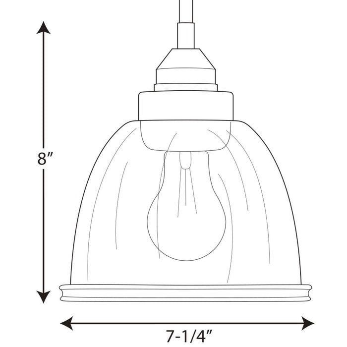 Progress Lighting Saluda Collection One-Light Mini-Pendant (P500137-009)