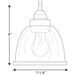 Progress Lighting Saluda Collection One-Light Mini-Pendant (P500137-009)