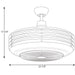 Progress Lighting Sanford 24 Inch Enclosed Indoor/Outdoor Ceiling Fan With LED Light 3000K (P2594-12930K)