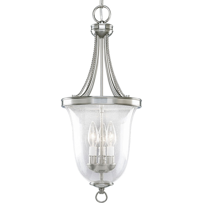 Progress Lighting Seeded Glass Three-Light Foyer Pendant (P3753-09)