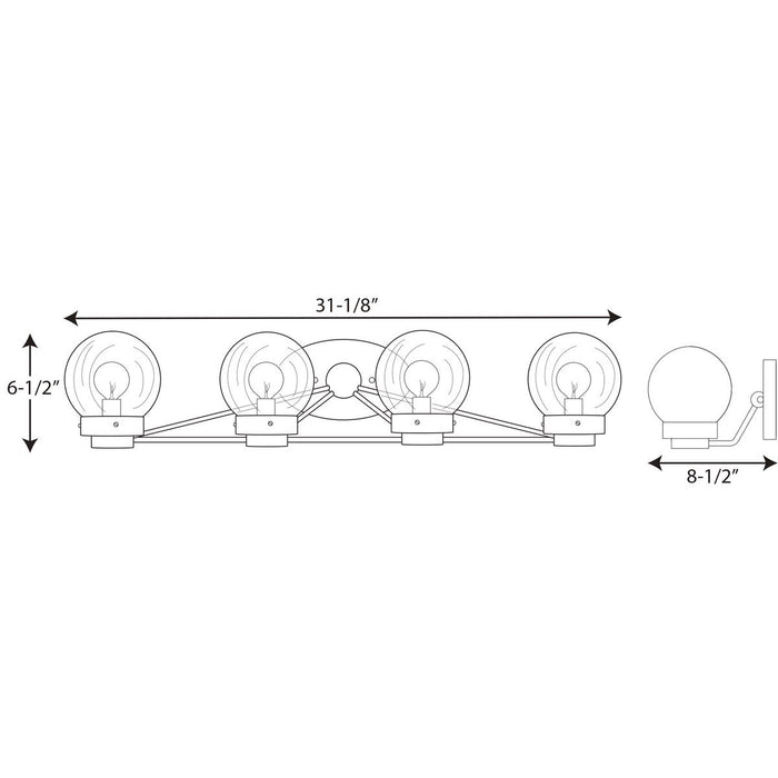 Progress Lighting Spatial Collection Four-Light Bath And Vanity (P300115-031)