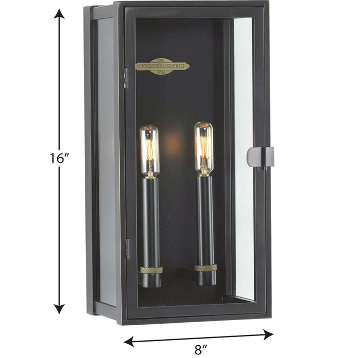 Progress Lighting Stature Collection 2 Light 60W Candelabra Base Wall Lantern Fixture (P560268-108)