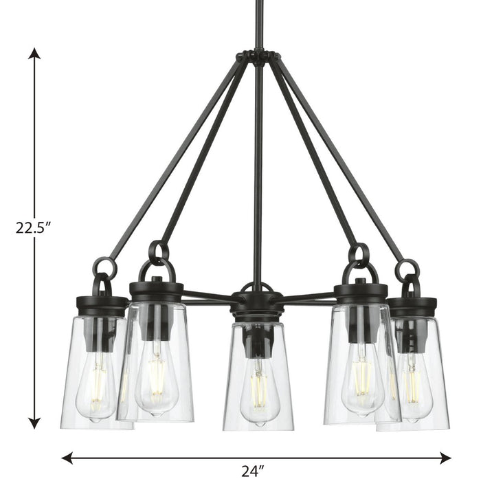 Progress Lighting Stockbrace Collection 5 Light 60W Medium Base Chandelier (P400243-031)