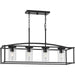 Progress Lighting Swansea Collection Four-Light Three 6 Inch Matte Black Transitional Outdoor Chandelier With Clear Glass Shades (P550129-31M)