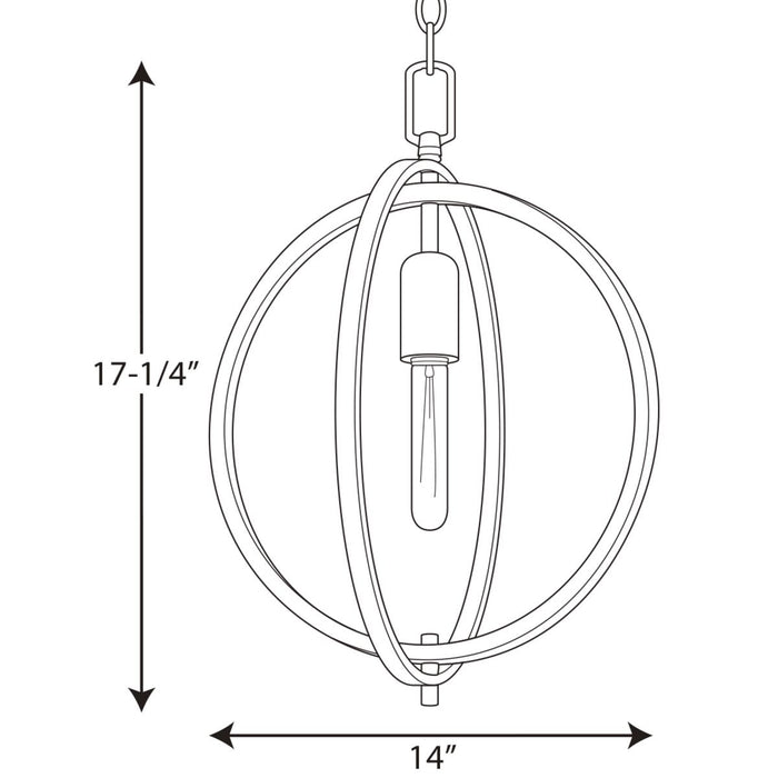 Progress Lighting Swing Collection One-Light Small Pendant (P5180-20)