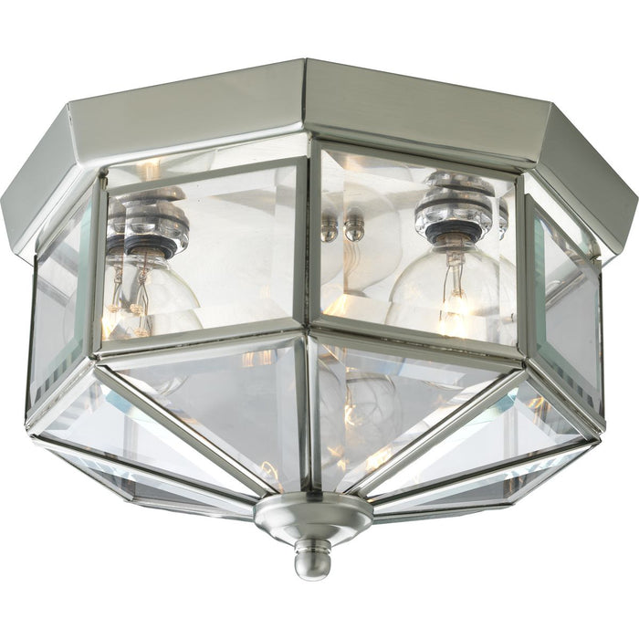 Progress Lighting Three-Light Beveled Glass 9-3/4 Inch Close-To-Ceiling (P5788-09)