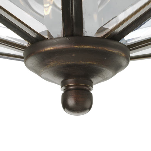 Progress Lighting Three-Light Beveled Glass 9-3/4 Inch Close-To-Ceiling (P5788-20)