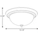 Progress Lighting Three-Light Dome Glass 15-1/4 Inch Close-To-Ceiling (P3926-15ET)