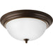 Progress Lighting Three-Light Dome Glass 15-1/4 Inch Close-To-Ceiling (P3926-20ET)