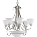 Progress Lighting Torino Collection Six-Light Two-Tier Chandelier (P4417-09)