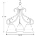 Progress Lighting Torino Collection Three-Light Chandelier (P4405-09)