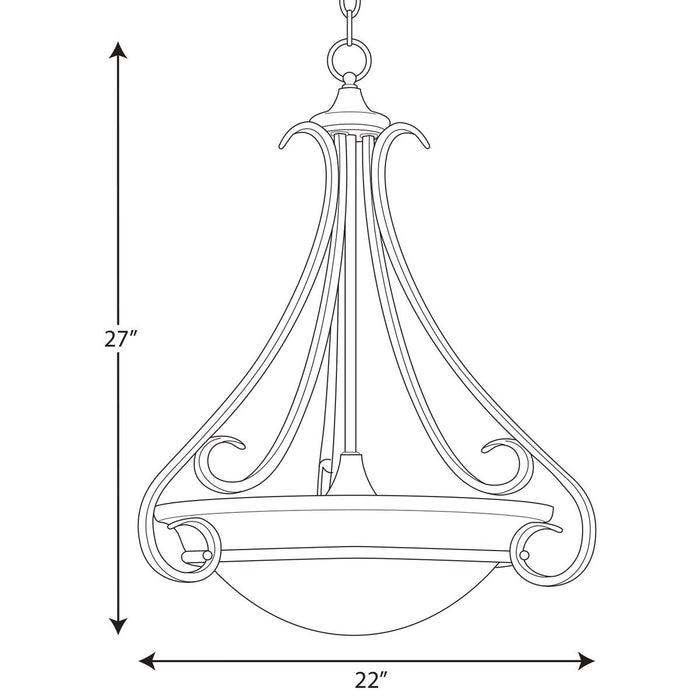 Progress Lighting Torino Collection Three-Light Foyer Pendant (P3847-77)