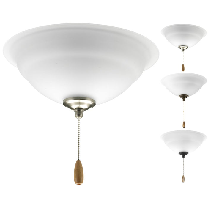 Progress Lighting Torino Collection Two-Light Ceiling Fan Light 3000K (P2645-01WB)