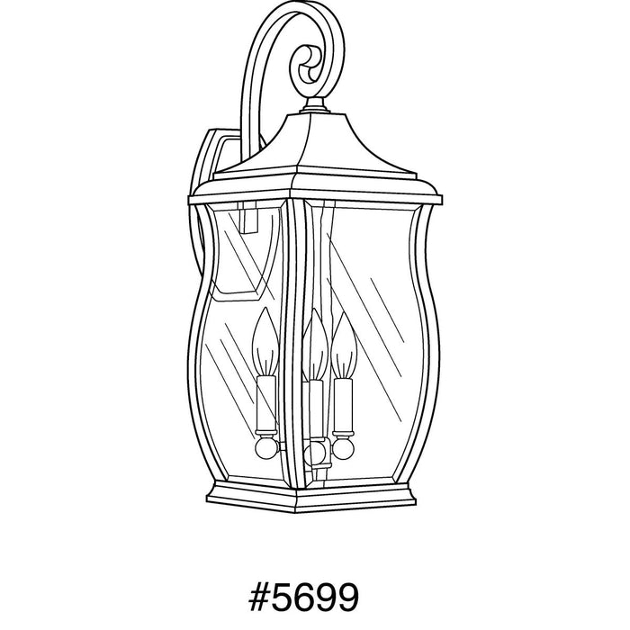 Progress Lighting Township Collection Three-Light Large Wall Lantern (P5699-108)