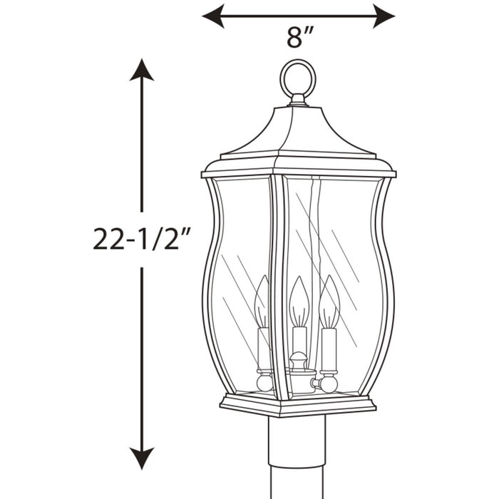 Progress Lighting Township Collection Three-Light Post Lantern (P5404-108)