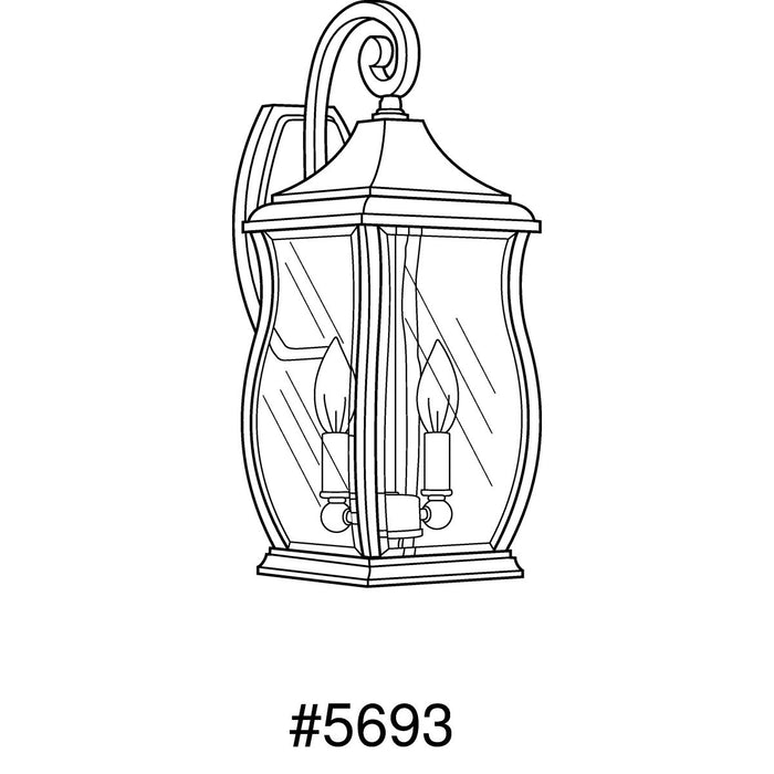 Progress Lighting Township Collection Two-Light Medium Wall Lantern (P5693-108)
