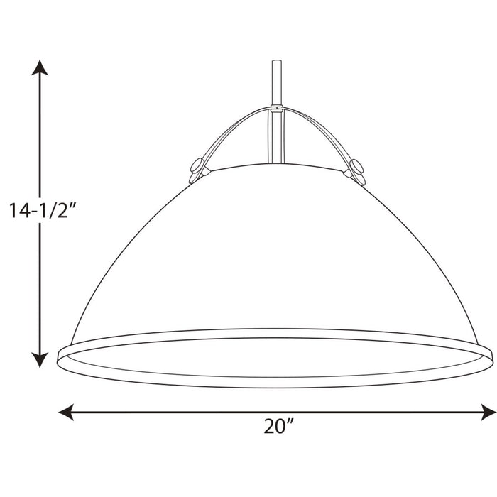 Progress Lighting Tre Collection One-Light Large Pendant (P500053-030)