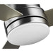 Progress Lighting Trevina II Collection 44 Inch Three-Blade Brushed Nickel Ceiling Fan 3000K (P2555-0930K)