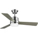 Progress Lighting Trevina II Collection 44 Inch Three-Blade Brushed Nickel Ceiling Fan 3000K (P2555-0930K)