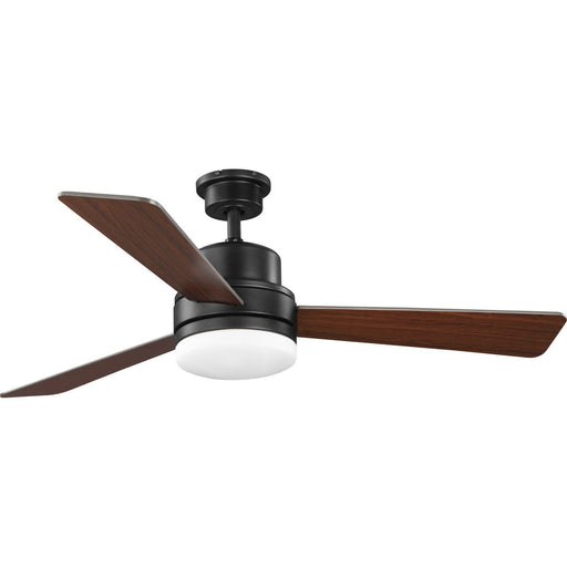 Progress Lighting Trevina II Collection 52 Inch Three-Blade Architectural Bronze Ceiling Fan 3000K (P2553-129WB)