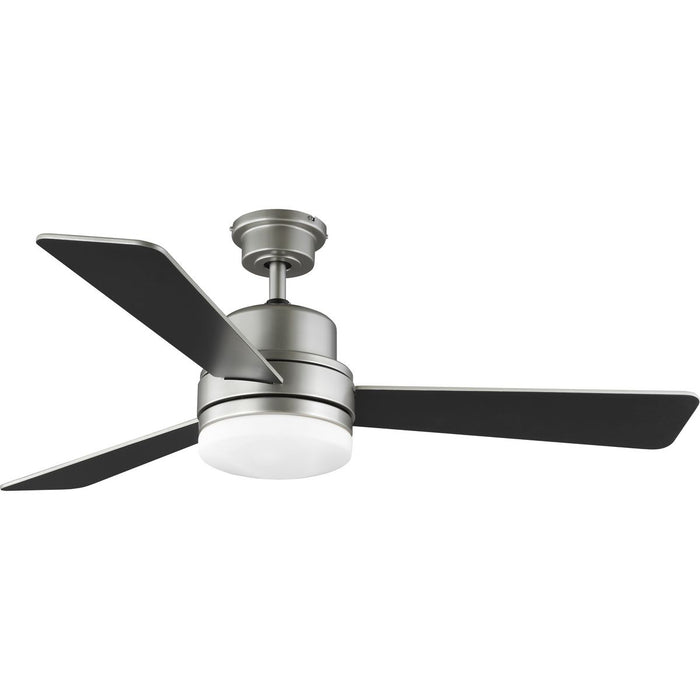 Progress Lighting Trevina II Collection 52 Inch Three-Blade Nickel Ceiling Fan 3000K (P2553-152WB)