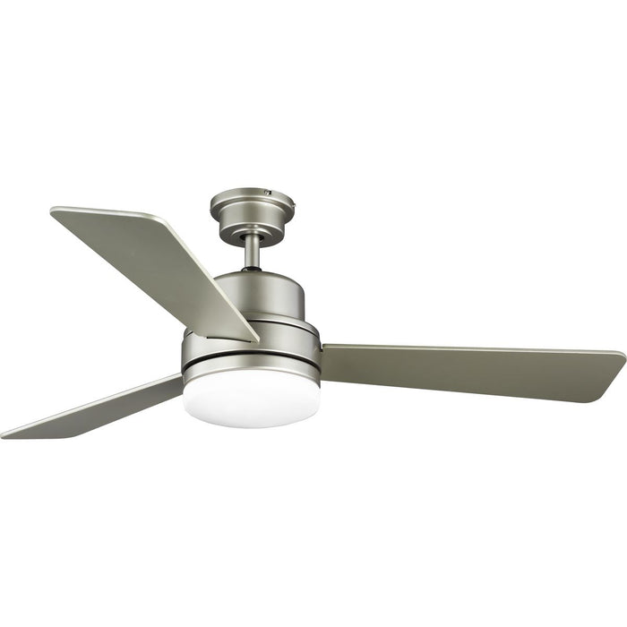 Progress Lighting Trevina II Collection 52 Inch Three-Blade Nickel Ceiling Fan 3000K (P2553-152WB)