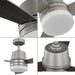 Progress Lighting Trevina IV Collection 6W 3-Blade Ceiling Fan With Light Painted Nickel (P250093-152-WB)