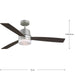 Progress Lighting Trevina IV Collection 6W 3-Blade Ceiling Fan With Light Painted Nickel (P250093-152-WB)