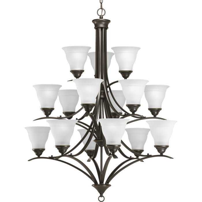 Progress Lighting Trinity Collection Fifteen-Light Three-Tier Chandelier (P4365-20)