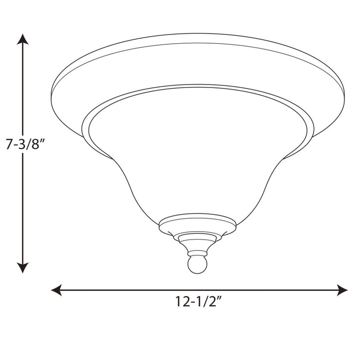 Progress Lighting Trinity Collection One-Light 12-1/2 Inch Close-To-Ceiling (P3475-09)