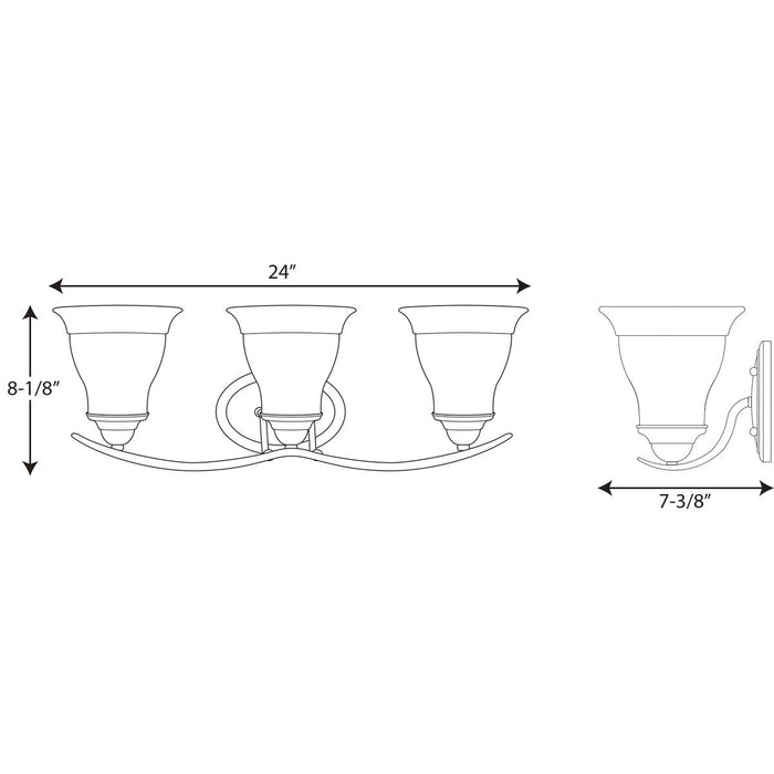 Progress Lighting Trinity Collection Three-Light Bath And Vanity (P3192-09)