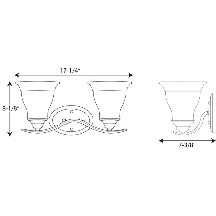 Progress Lighting Trinity Collection Two-Light Bath And Vanity (P3191-09)